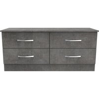 Avon Ready Assembled 4 Drawer Bed Box - Pewter