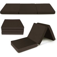Folding Mattress Travel Z Bed - Brown