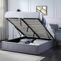Ottoman Bed With Deluxe Hybrid Mattress - Grey / Double
