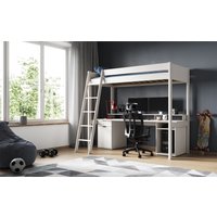 Tera Gaming High Sleeper Bed White - White