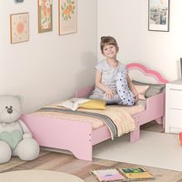 ZONEKIZ Toddler Bed Frame Cloud Designed Kids Bedroom Furniture 313 013V00PK - Pink