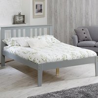 Kingston Wooden Bed Frame  grey  Double | Bed Sava
