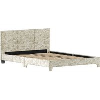 Victoria Fabric Bed - Oyster Velvet / Double