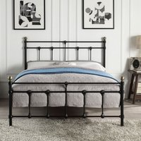 Bayford Traditional Victorian Metal Bed Frame - Black / King