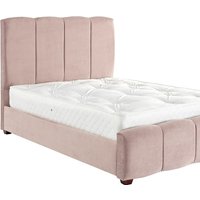 Chloe Panel Luxury Crushed Velvet Upholstered Bed Frame - Lilac / King