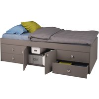 Multi Drawer Single 3ft Cabin Storage Bed - Grey - Grey