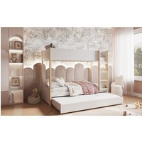 Tipo Bunk Bed With Trundle White - White
