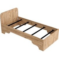 Lelia Bedstead Bed Frame with Headboard - Atlantic Pine - Beige