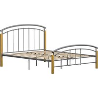 Venice Metal and Wood Bed - Black / King