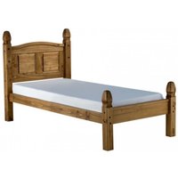 Corona Single Low Foot End Bed Frame  Antique Wax | Bed Sava