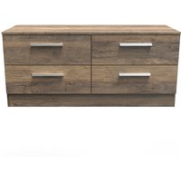 Contrast Ready Assembled 4 Drawer Bed Box - Vintage Oak / Vintage Oak