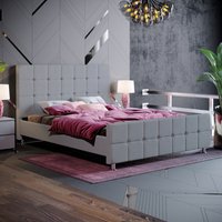 Valentina Fabric Bed - Light Grey Linen / King