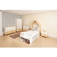 Cody Bedroom Set  White and Pine Effect | Bed Sava