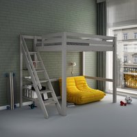 Studio Loft Bed Double High Sleeper Grey - Grey