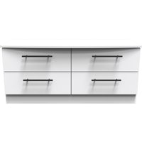Beverley Ready Assembled  4 Drawer Bed Box - White Ash