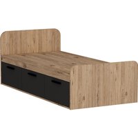 Achille Bed Frame - Atlantic Pine & Anthracite