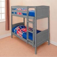 Classic Wooden Bunk Bed in 2ft6 Shorty or 3ft Single  Grey  Single | Bed Sava