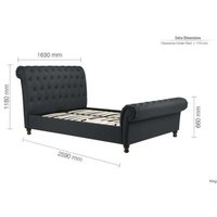 Birlea Castello Bed Charcoal - Black / King