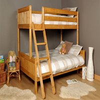 Triple Wooden Bunk Bed  - Brown