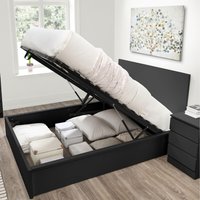 Oslo Double Ottoman Bed - Black