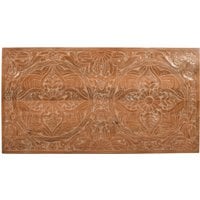 Carved Mango Wood Bed Frame Headboard - Brown