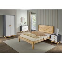 Barton 5' King Bed - Waxed Pine