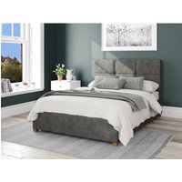 Caine Kimiyo Linen Ottoman Storage Bed - Granite / Small Double