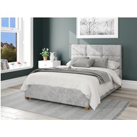 Caine Storage Mirazzi Velvet Ottoman Storage Bed - Silver / Superking