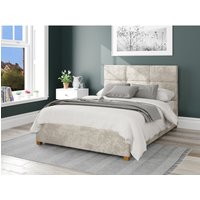 Caine Storage Mirazzi Velvet Ottoman Storage Bed  Pearl  King | Bed Sava