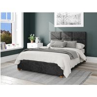 Caine Storage Mirazzi Velvet Ottoman Storage Bed  Black  Small Double | Bed Sava