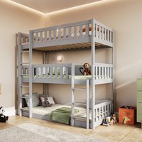 Bea Triple High Bunk Bed - Grey