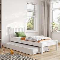 Disley Solid Wood Single Guest Bed - White