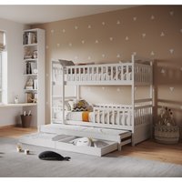 Elvis Bunk Bed With Trundle And Drawers - White