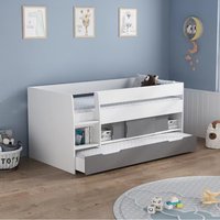 Glide Guest Bed With Trundle - White/Grey