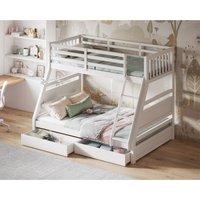 Ollie Triple Bunk Bed White - White