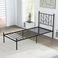 3FT Single Metal Bed Frame - Black