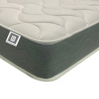 Standard 8in Grey and White Spring and Memory Foam Quilted Mattress - Grey and White / Small Double