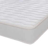 Cooltouch Essentials Wave 18cm Deep White Border Quilted Hybrid Spring Mattress - White / Small Double