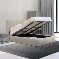 Olivia Ottoman Bed - Cream / Double