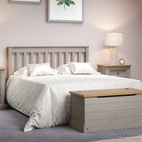 Corona Low End Double Bed Frame  Grey washed wax | Bed Sava