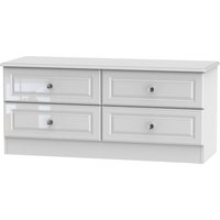 Balmoral Ready Assembled 4 Drawer Bed Box - White Gloss