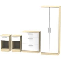 Carlton Ready Assembled 4 Piece Bedroom Set  White  5 | Bed Sava