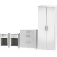 Carlton Ready Assembled 4 Piece Bedroom Set  Grey  5 | Bed Sava
