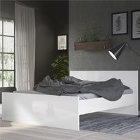Columbia Double Bed  White High Gloss | Bed Sava