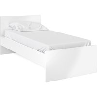 Columbia Single Bed  White High Gloss | Bed Sava