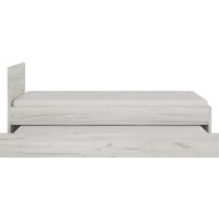 Marbel Bed Frame - White Craft Oak / Single