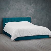 Berlin Velvet Ottoman Bed - Teal / King