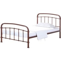 Halston Metal Frame Bed - Copper / Single
