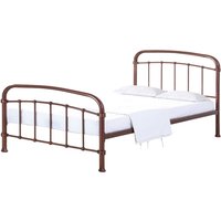 Halston Metal Frame Bed - Copper / Double