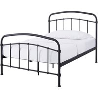 Halston Metal Frame Bed - Black / Single